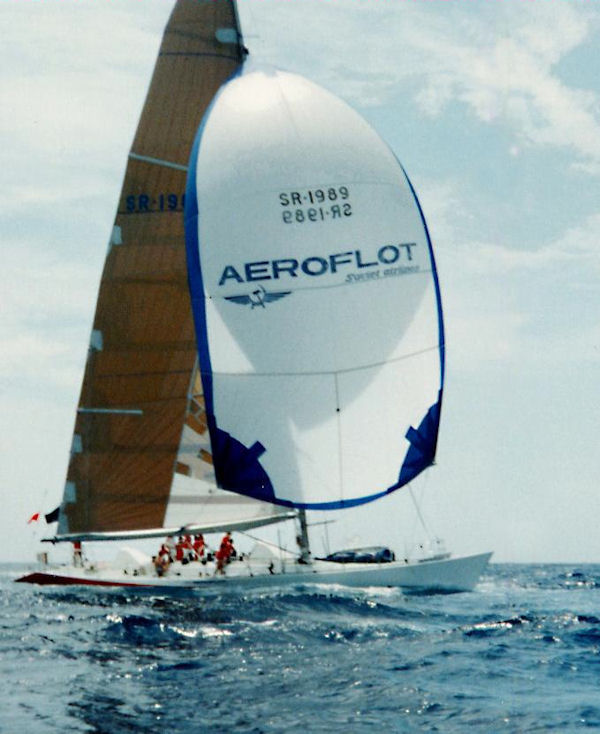 “Fazisi” under full sail. April 1990.