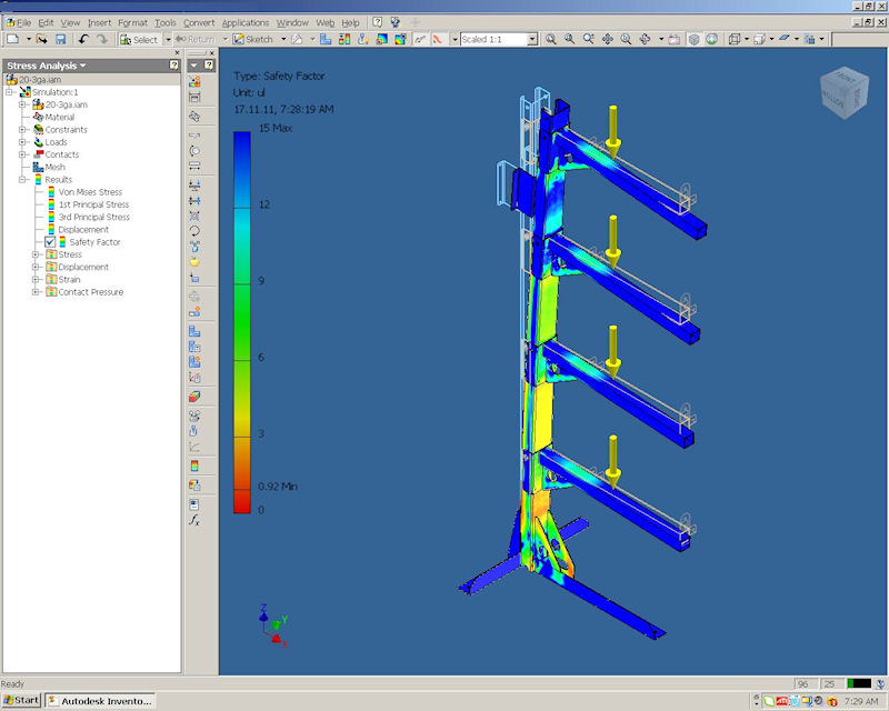 Finite element analysis screen shot.