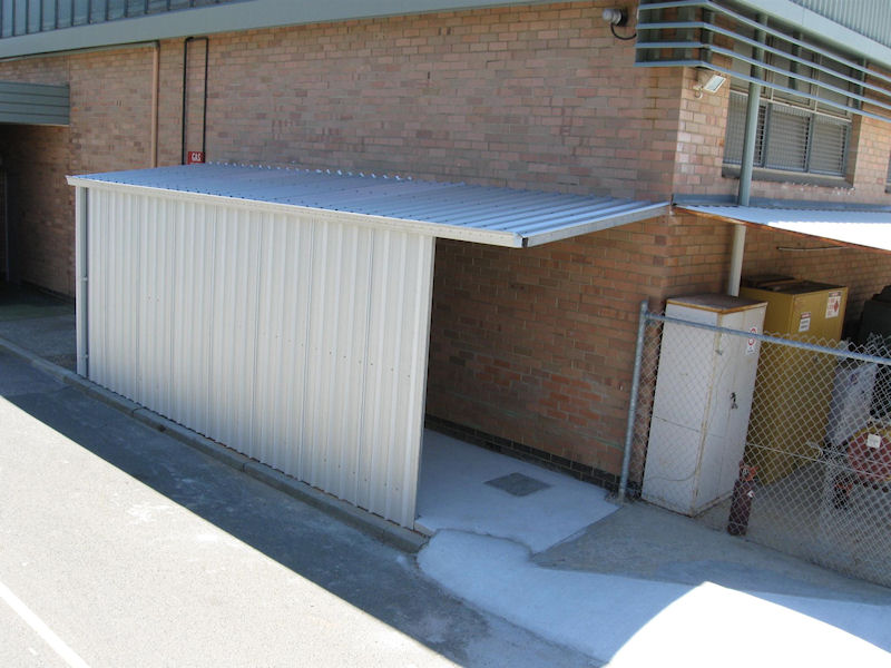 The small shed installed and commissioned.